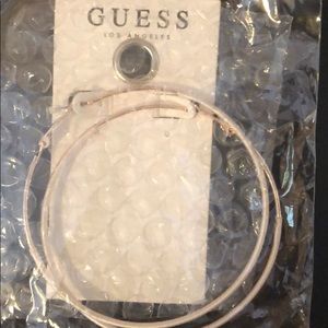 Cream  hoop guess earrings